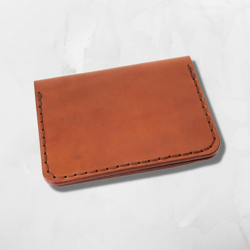 Horween Shell Cordovan Leather Bi-Fold Wallet - Natural | Robert August
