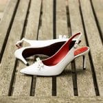 Custom Made Women's Bologna High Heel in White Nappa Leather 2